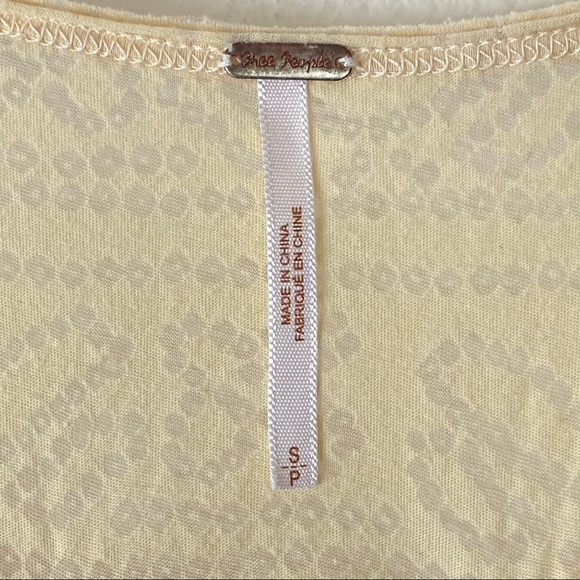 Free People U-neck with Dangling Beads Yellow/Gold - Picture 4 of 5